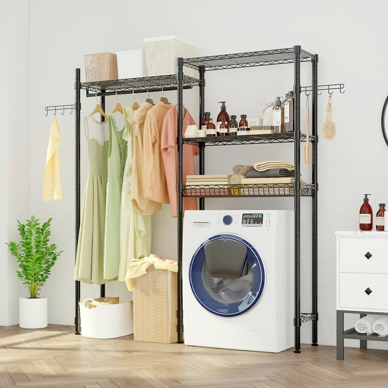 The Washer and Dryer Storage Shelf Garment Rack