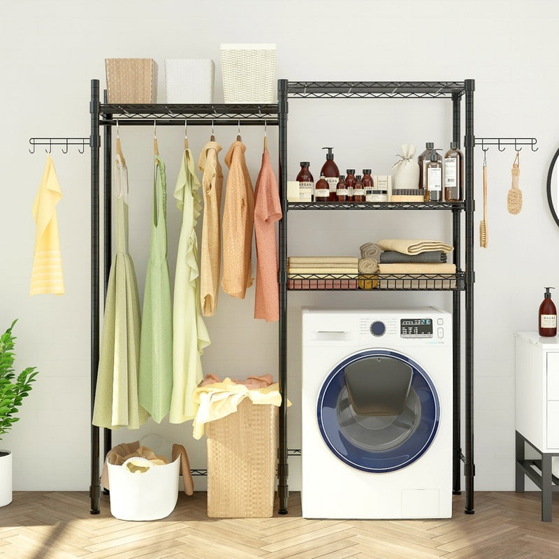 The Washer and Dryer Storage Shelf Garment Rack