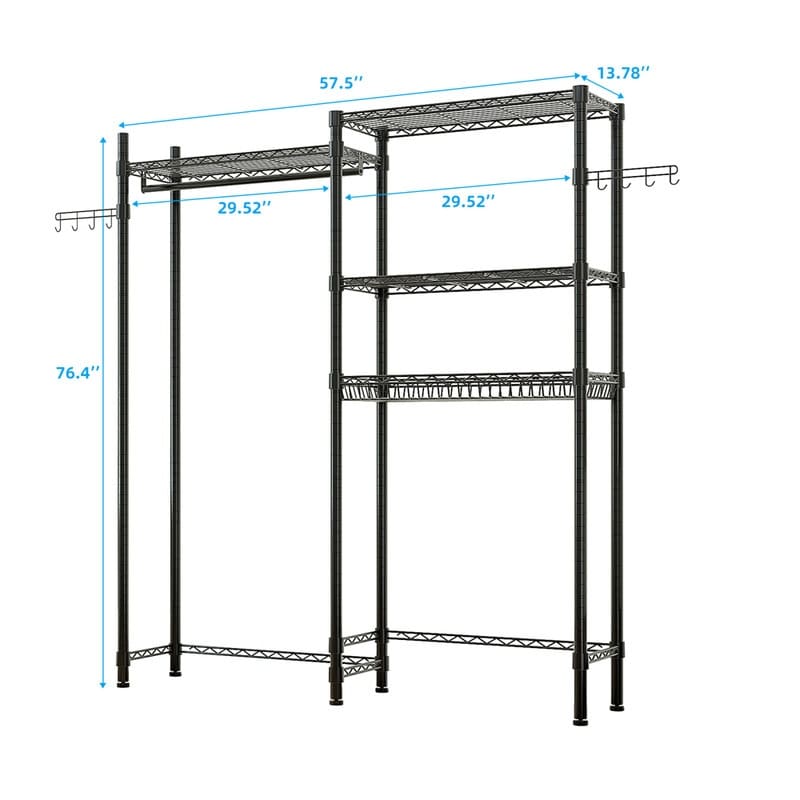 The Washer and Dryer Storage Shelf Garment Rack