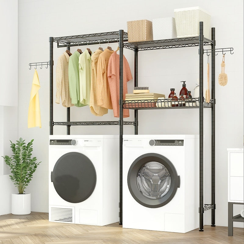The Washer and Dryer Storage Shelf Garment Rack