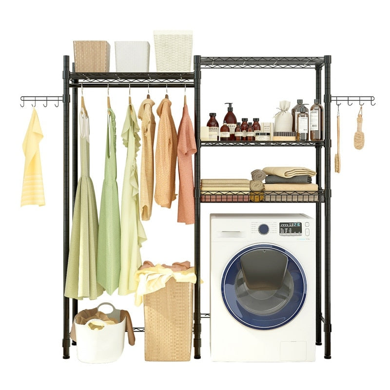 The Washer and Dryer Storage Shelf Garment Rack