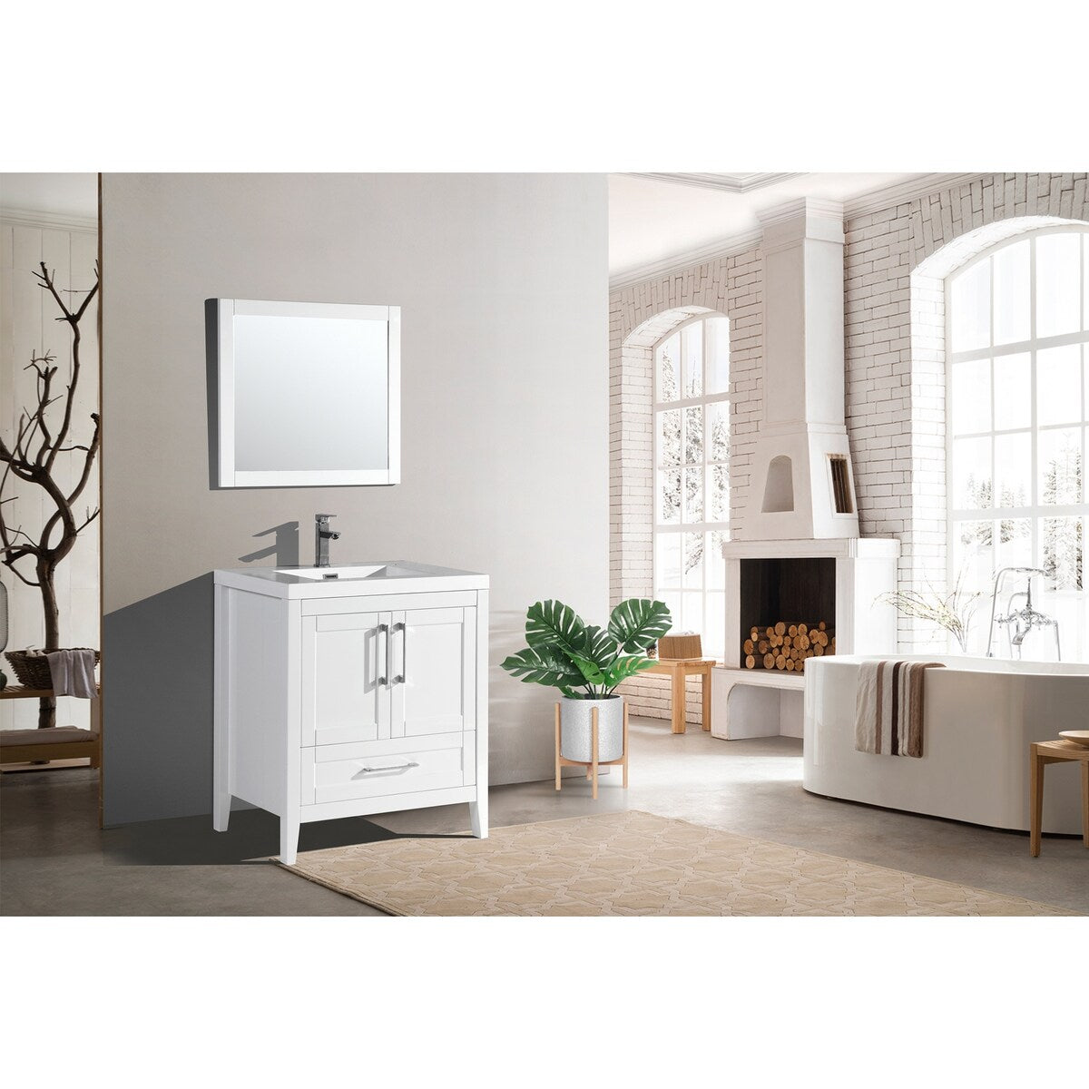 The Willow Collection 30 Inch Modern Bathroom Vanity