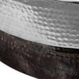 Thelen Modern Handcrafted Hammered Aluminum Two Toned Coffee Table by Christopher Knight Home - 29.00" L x 29.00" W x 12.00" H