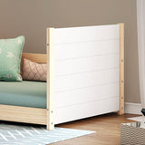 Themes and Rooms Daybed Montessorian Woody Twin with roof and Guardrails