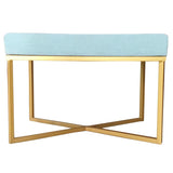 Theo Tufted Metallic Sled-style X-cross Ottoman