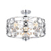 Theofy 18 Inch Glam-Modern Drum Shade Semi Flush Mount 3-Light