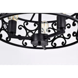 Theofy 18 Inch Glam-Modern Drum Shade Semi Flush Mount 3-Light