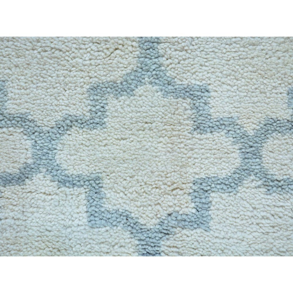 Thick and Plush Moroccan Berber Ivory Oriental Handmade Rug