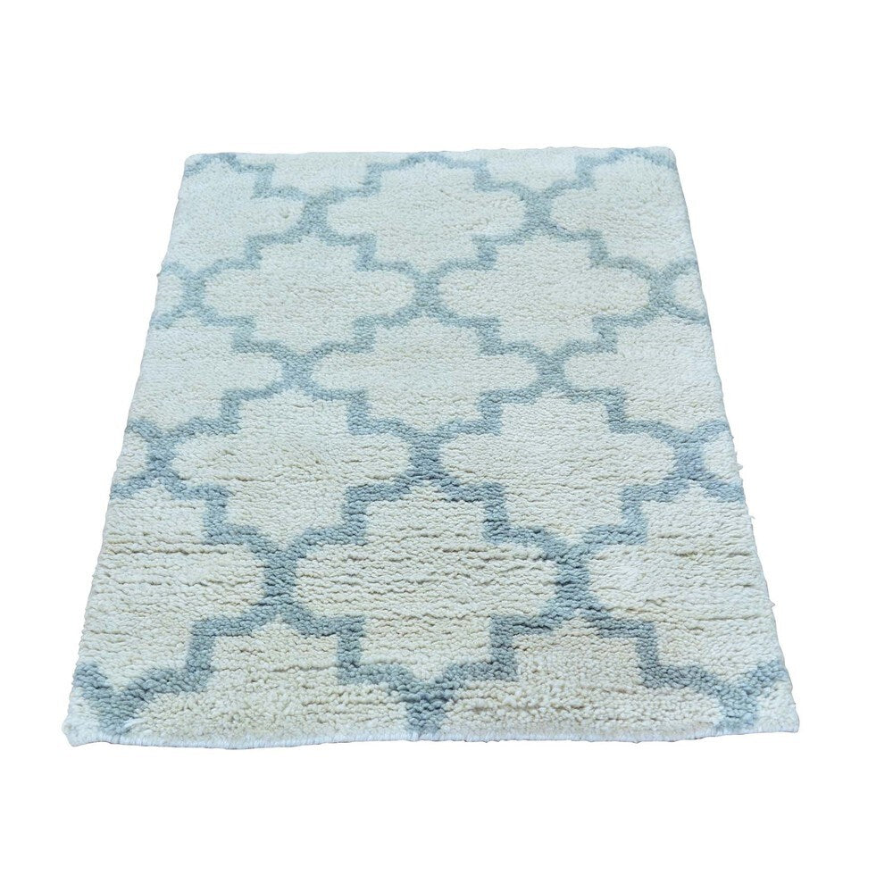 Thick and Plush Moroccan Berber Ivory Oriental Handmade Rug