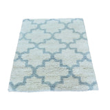 Thick and Plush Moroccan Berber Ivory Oriental Handmade Rug