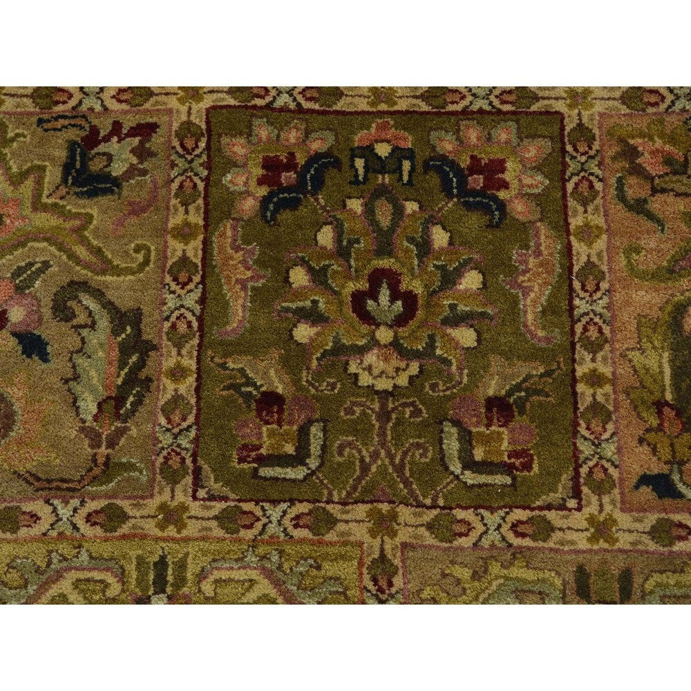 Thick and Plush Rajasthan Garden Design Handmade Rug - Multi-color
