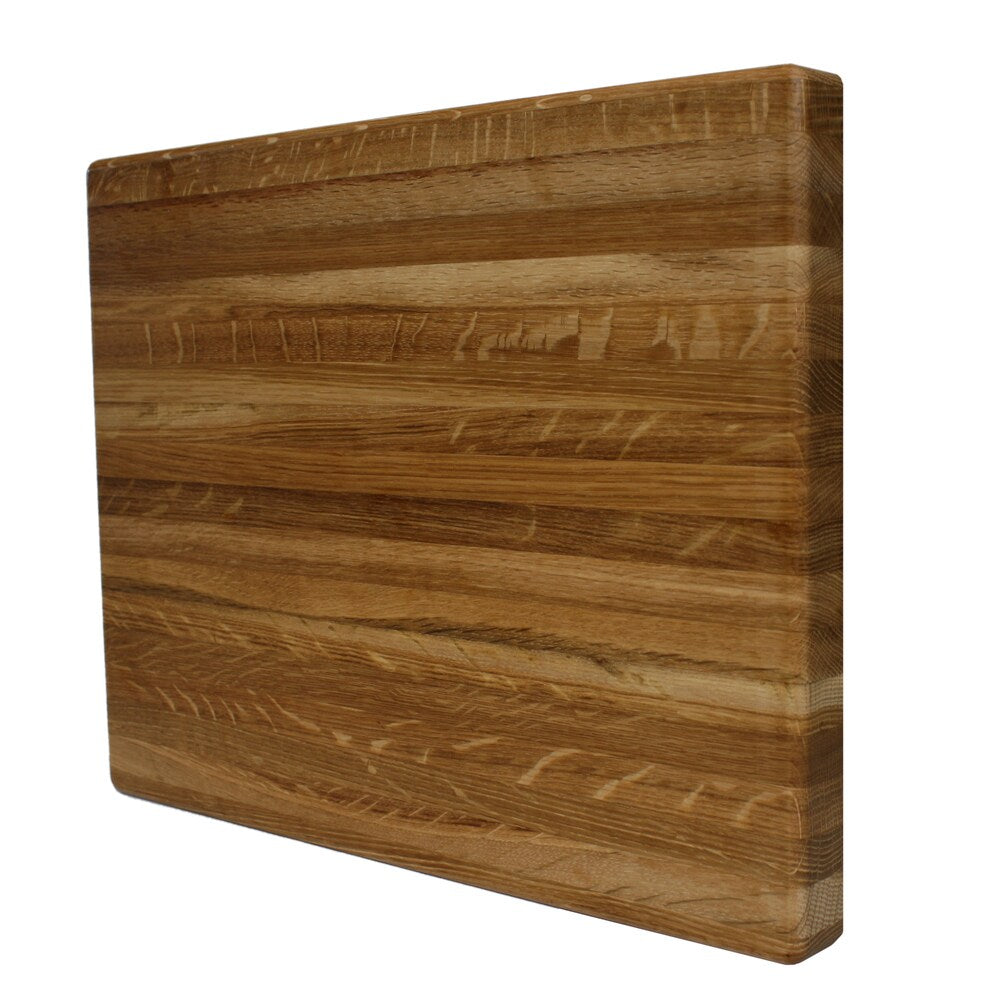 Kobi Blocks Premium White Oak Edge Grain Rectangle Butcher Block 1-inch Thick Cutting Board