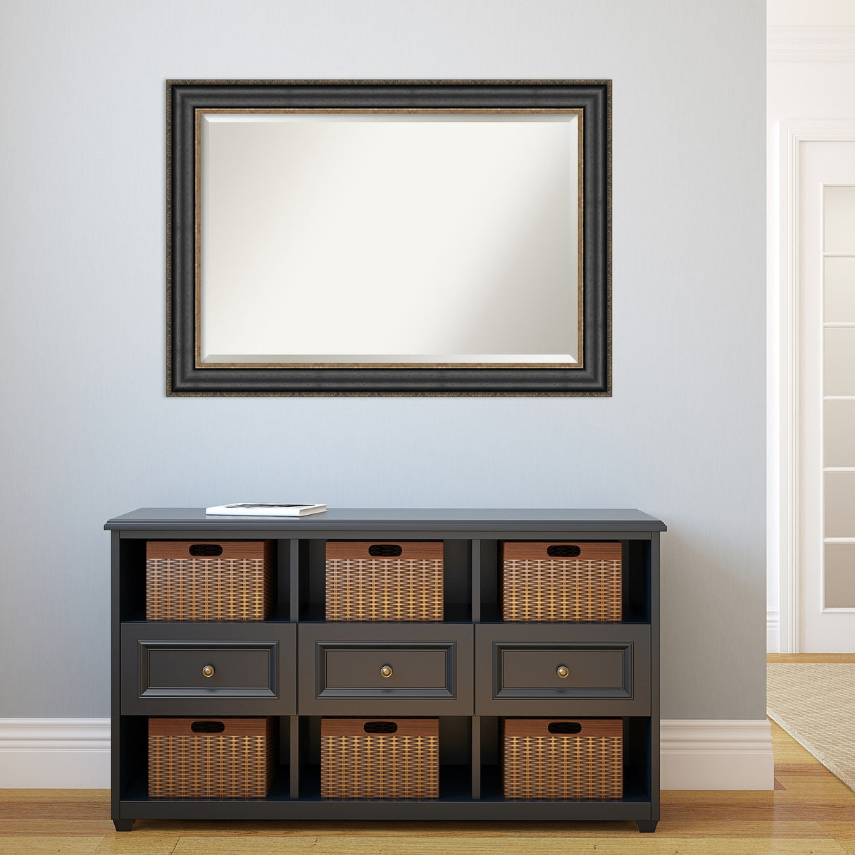 Beveled Wall Mirror - Thomas Black Bronze Frame - Thomas Black Bronze