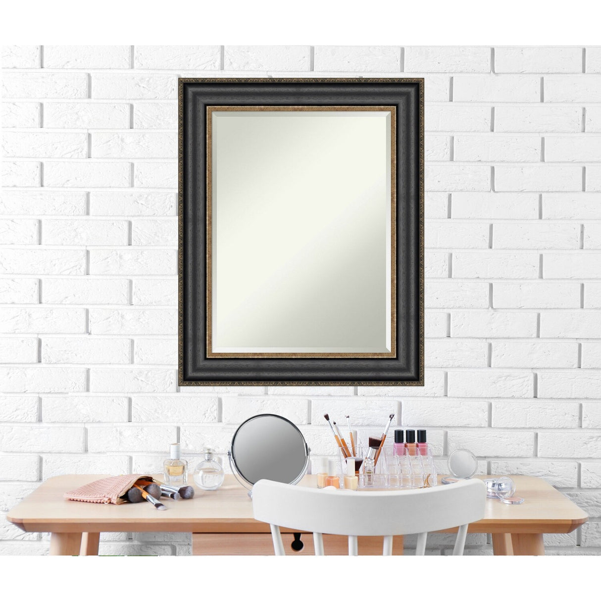 Beveled Wall Mirror - Thomas Black Bronze Frame - Thomas Black Bronze