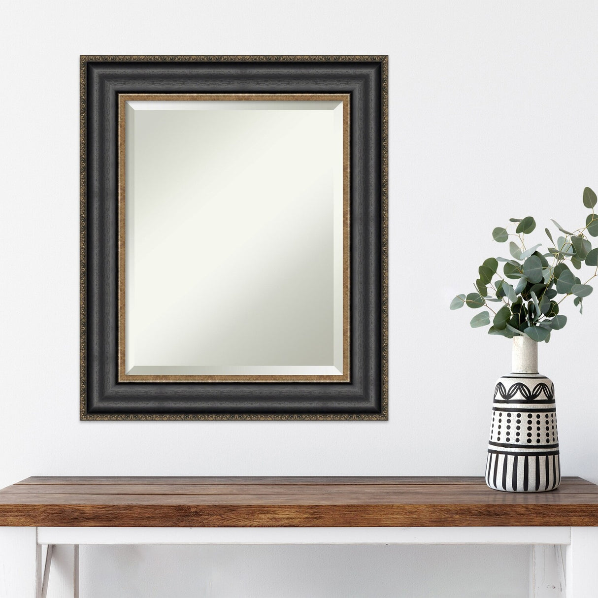 Beveled Wall Mirror - Thomas Black Bronze Frame - Thomas Black Bronze