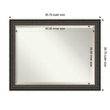 Beveled Wall Mirror - Thomas Black Bronze Frame - Thomas Black Bronze