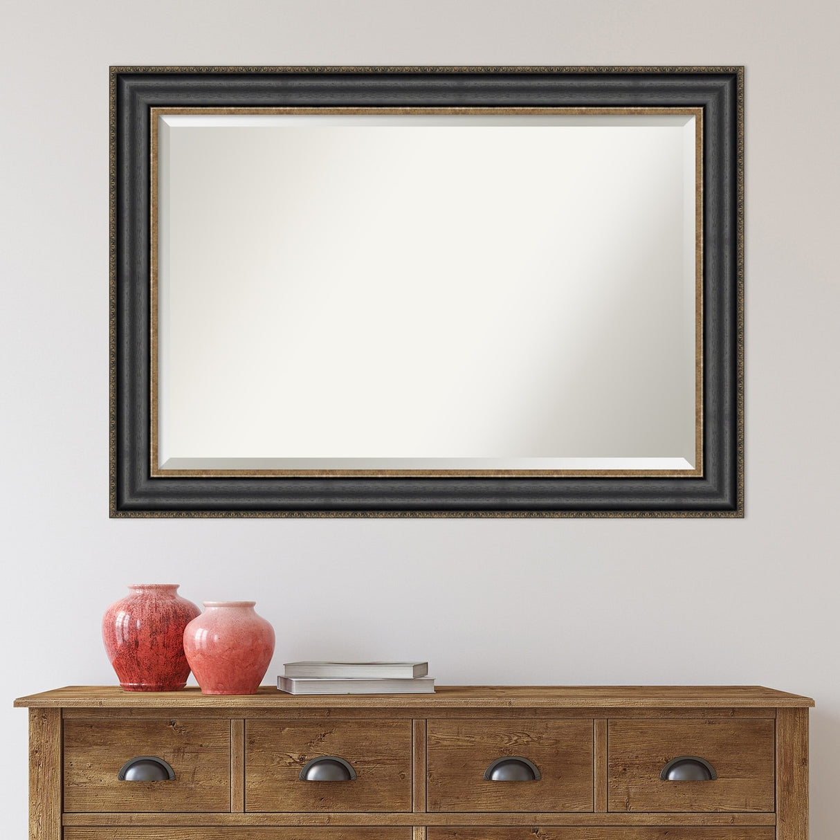 Beveled Wall Mirror - Thomas Black Bronze Frame - Thomas Black Bronze