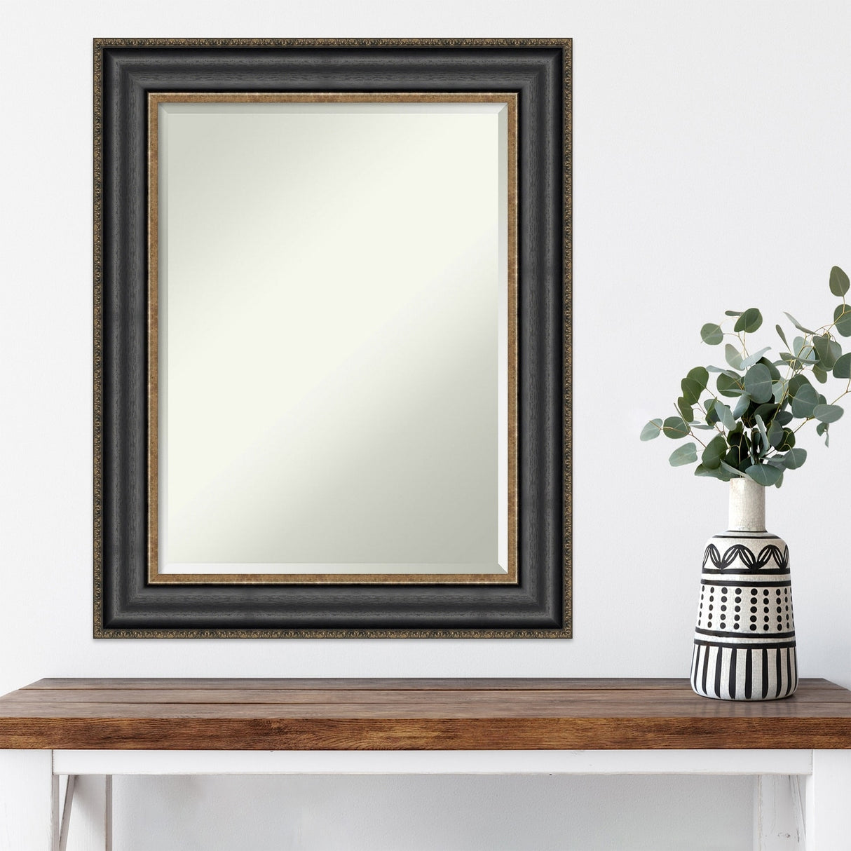 Beveled Wall Mirror - Thomas Black Bronze Frame - Thomas Black Bronze