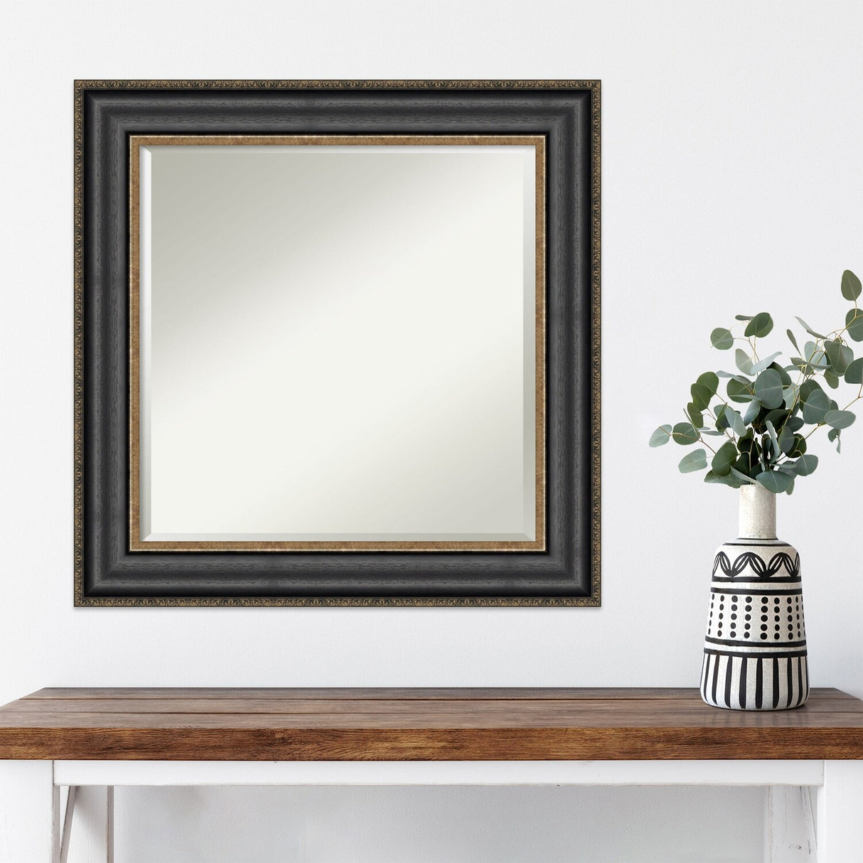 Beveled Wall Mirror - Thomas Black Bronze Frame - Thomas Black Bronze