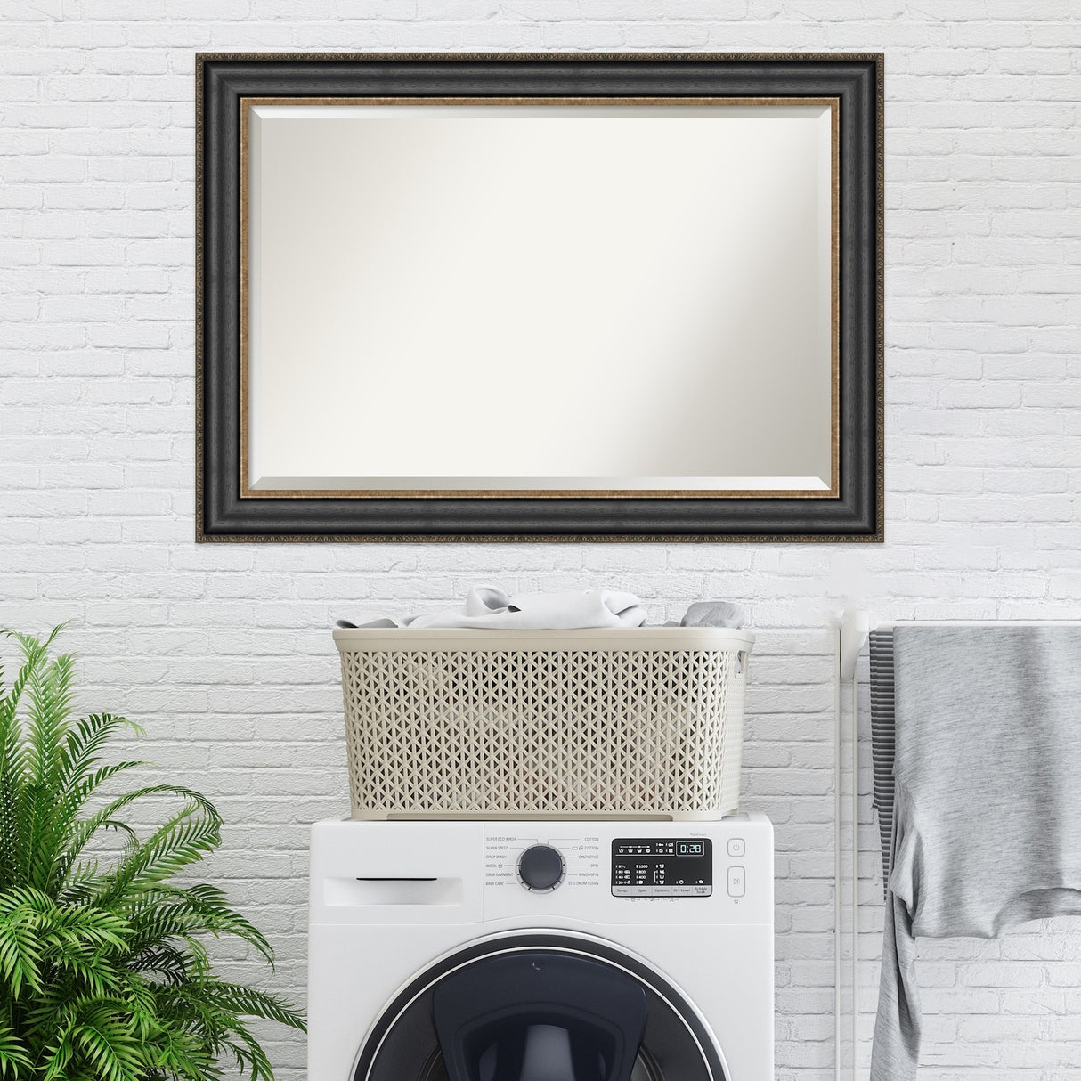 Beveled Wall Mirror - Thomas Black Bronze Frame - Thomas Black Bronze