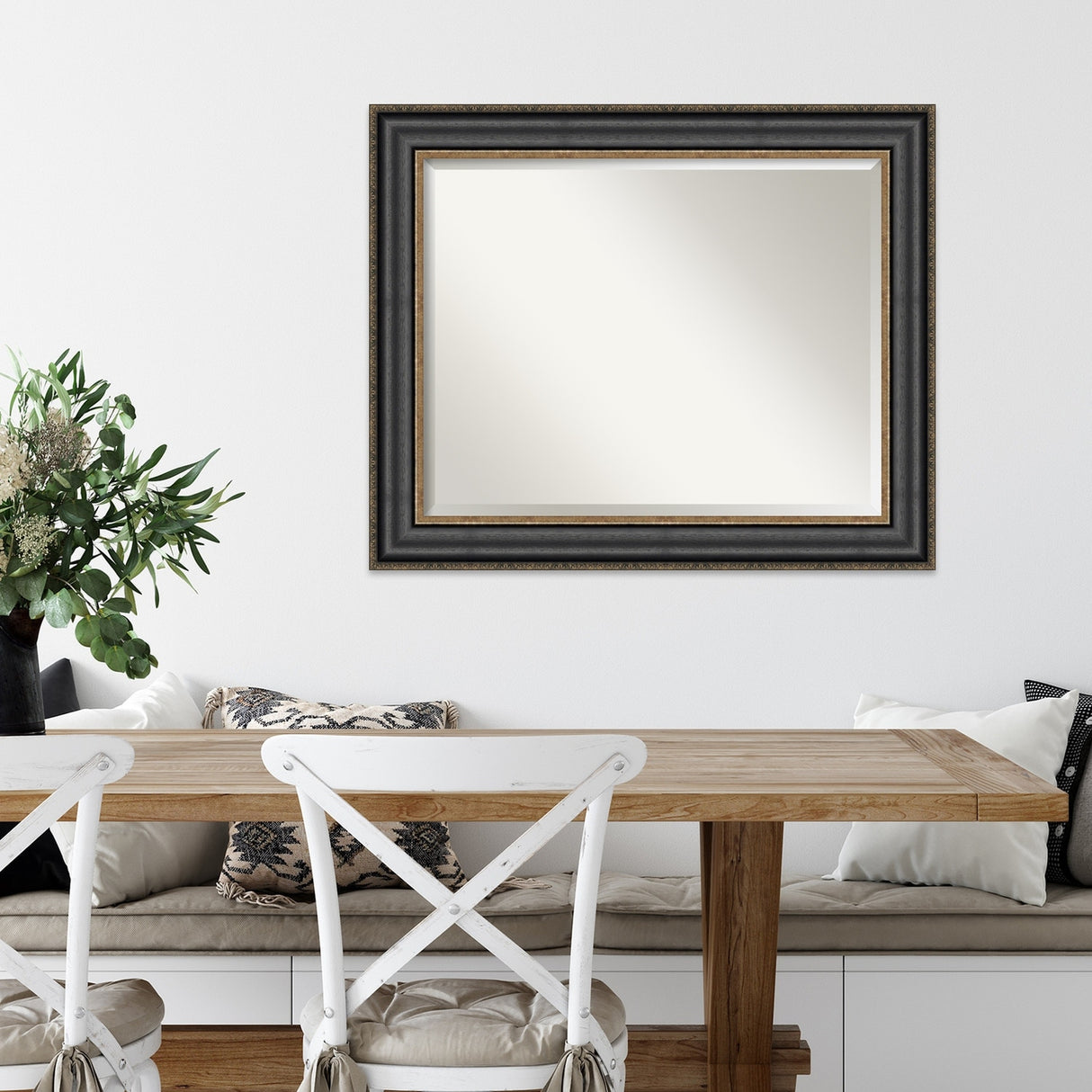 Beveled Wall Mirror - Thomas Black Bronze Frame - Thomas Black Bronze