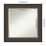 Beveled Wall Mirror - Thomas Black Bronze Frame - Thomas Black Bronze