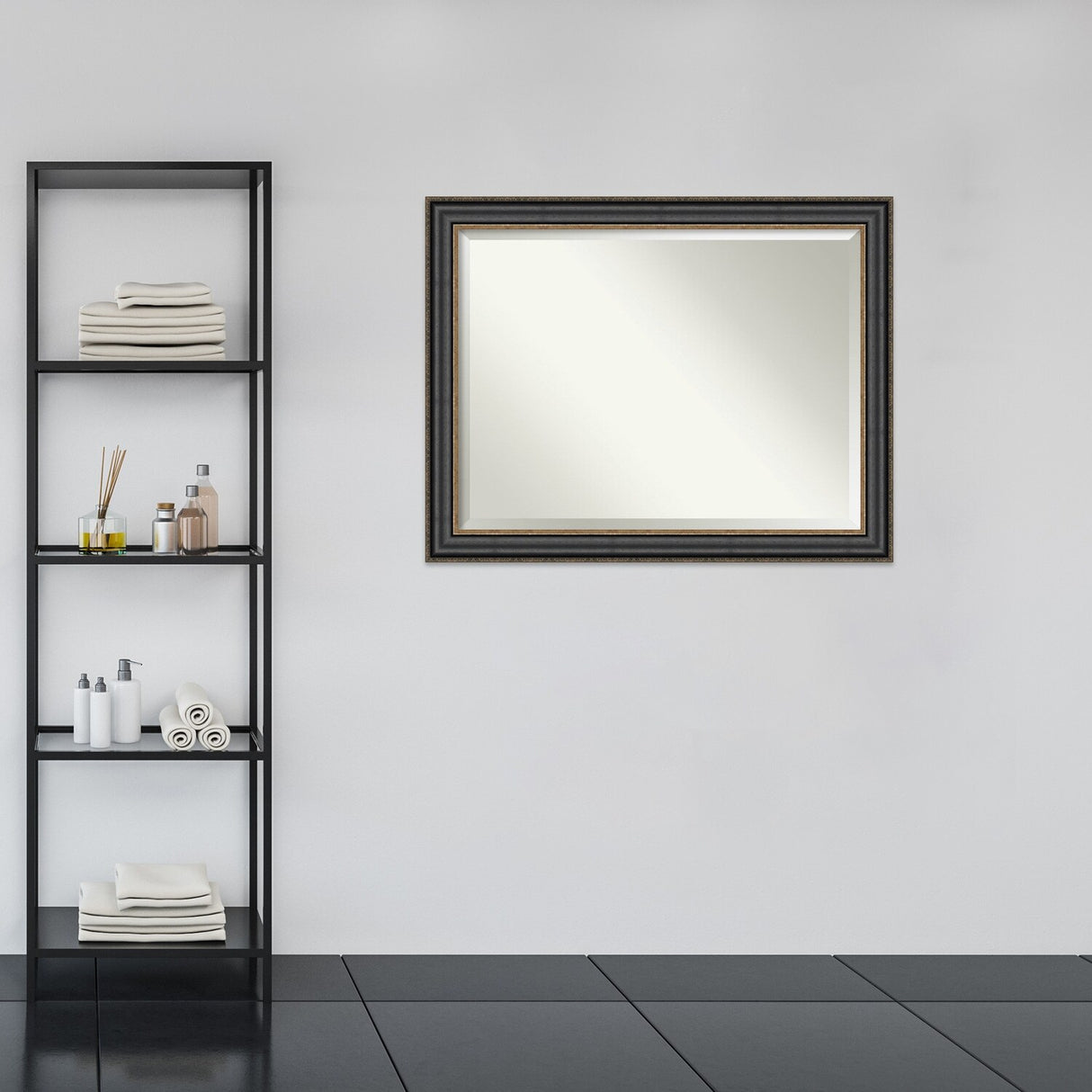 Beveled Wall Mirror - Thomas Black Bronze Frame - Thomas Black Bronze