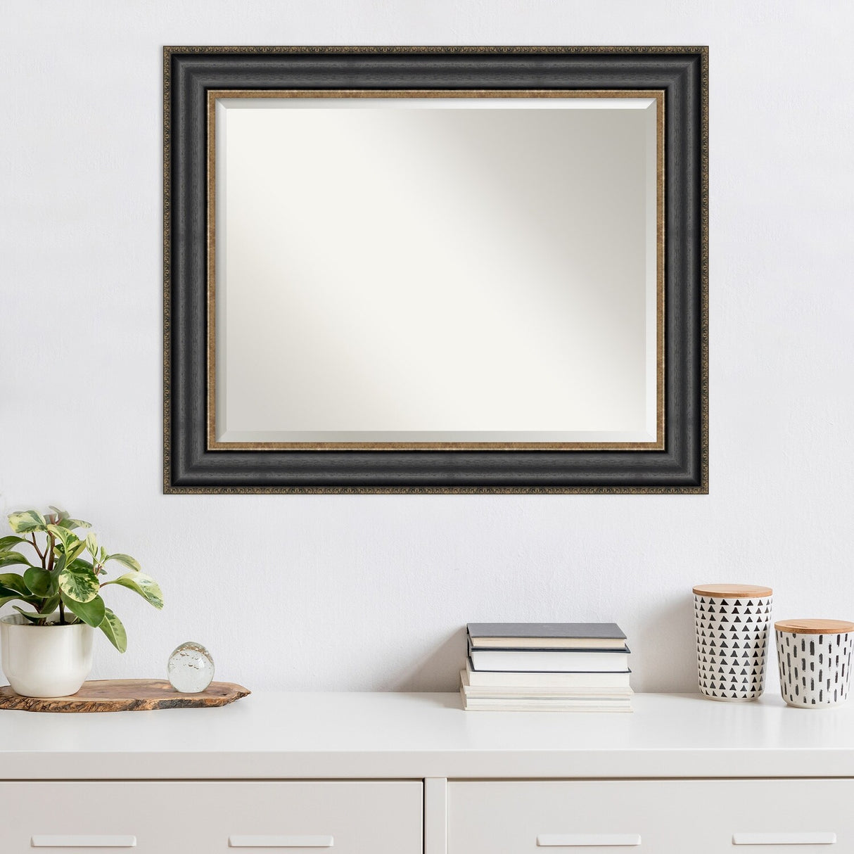 Beveled Wall Mirror - Thomas Black Bronze Frame - Thomas Black Bronze