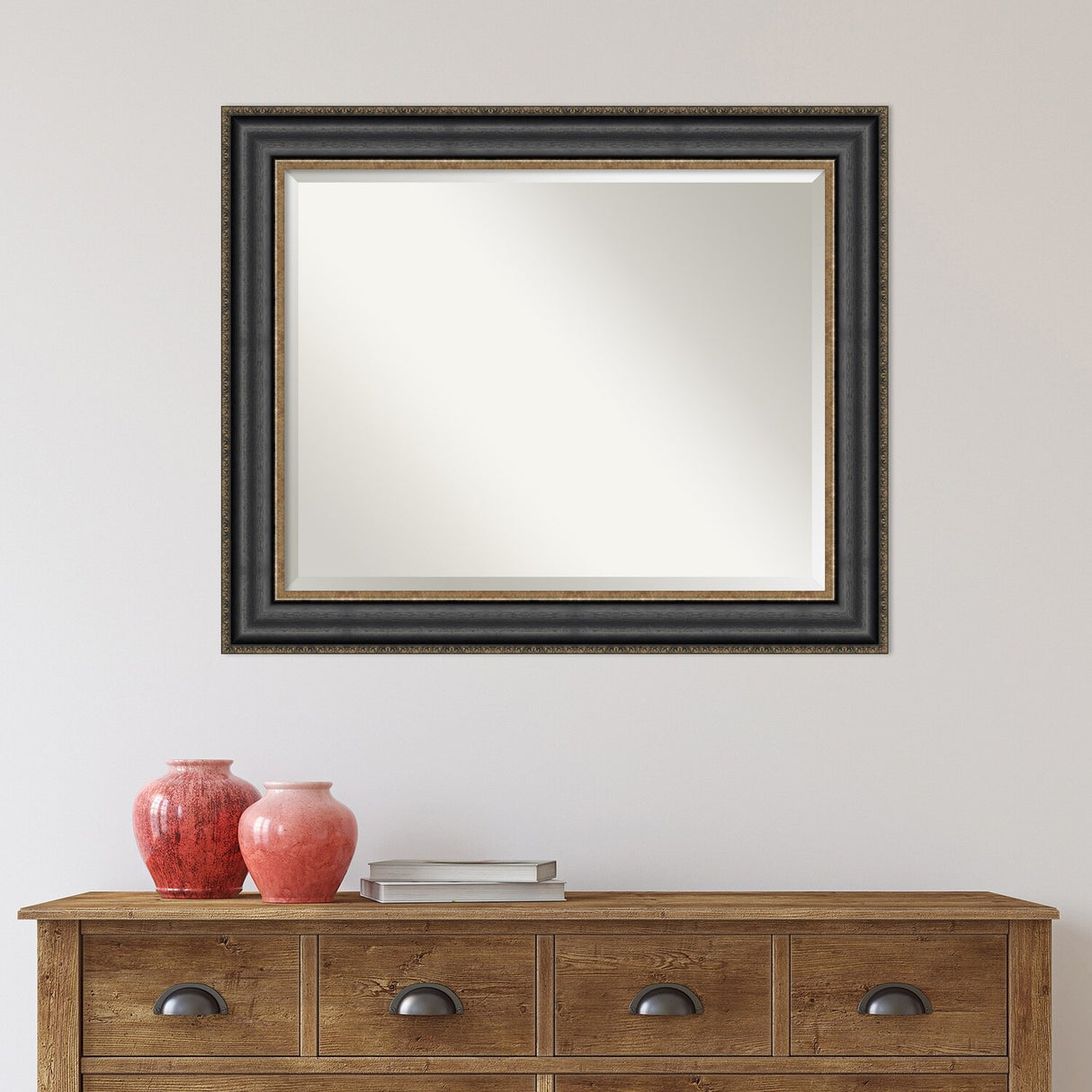 Beveled Wall Mirror - Thomas Black Bronze Frame - Thomas Black Bronze