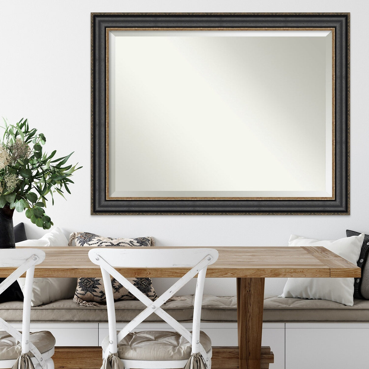 Beveled Wall Mirror - Thomas Black Bronze Frame - Thomas Black Bronze