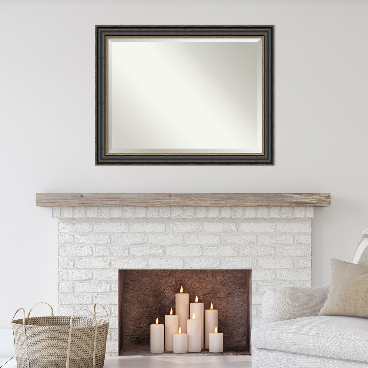 Beveled Wall Mirror - Thomas Black Bronze Frame - Thomas Black Bronze