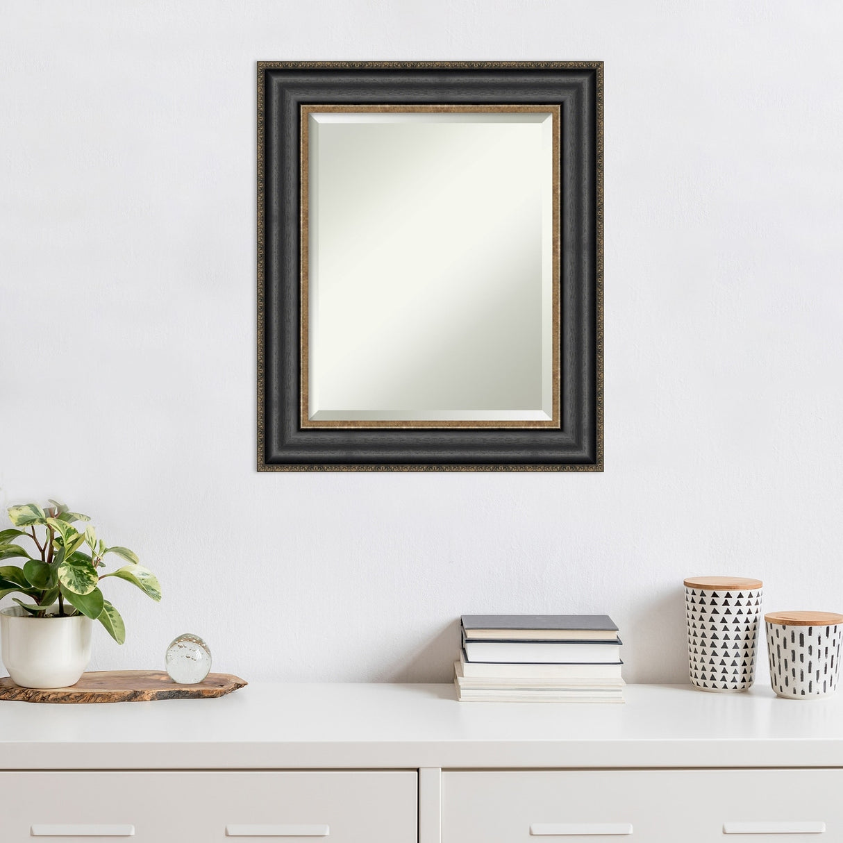 Beveled Wall Mirror - Thomas Black Bronze Frame - Thomas Black Bronze