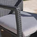 Thompson Outdoor 7-piece Wicker Dining Set with Cushions by Christopher Knight Home
