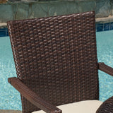 Thompson Outdoor 7-piece Wicker Dining Set with Cushions by Christopher Knight Home