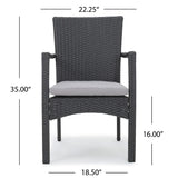 Thompson Outdoor 7-piece Wicker Dining Set with Cushions by Christopher Knight Home