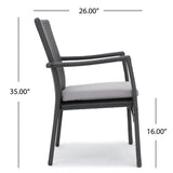 Thompson Outdoor 7-piece Wicker Dining Set with Cushions by Christopher Knight Home
