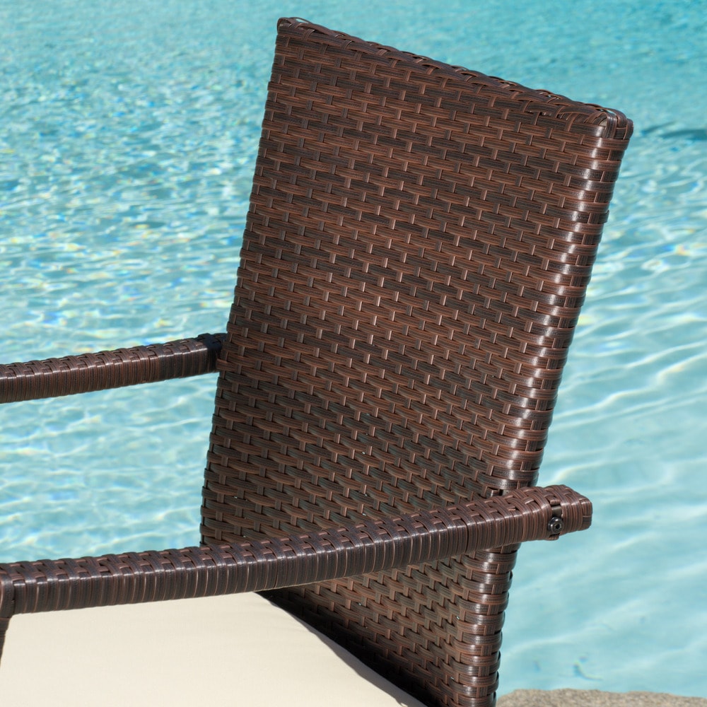 Thompson Outdoor 7-piece Wicker Dining Set with Cushions by Christopher Knight Home