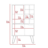 Thorndike 8-Bottle Rectangle Bar Cabinet White