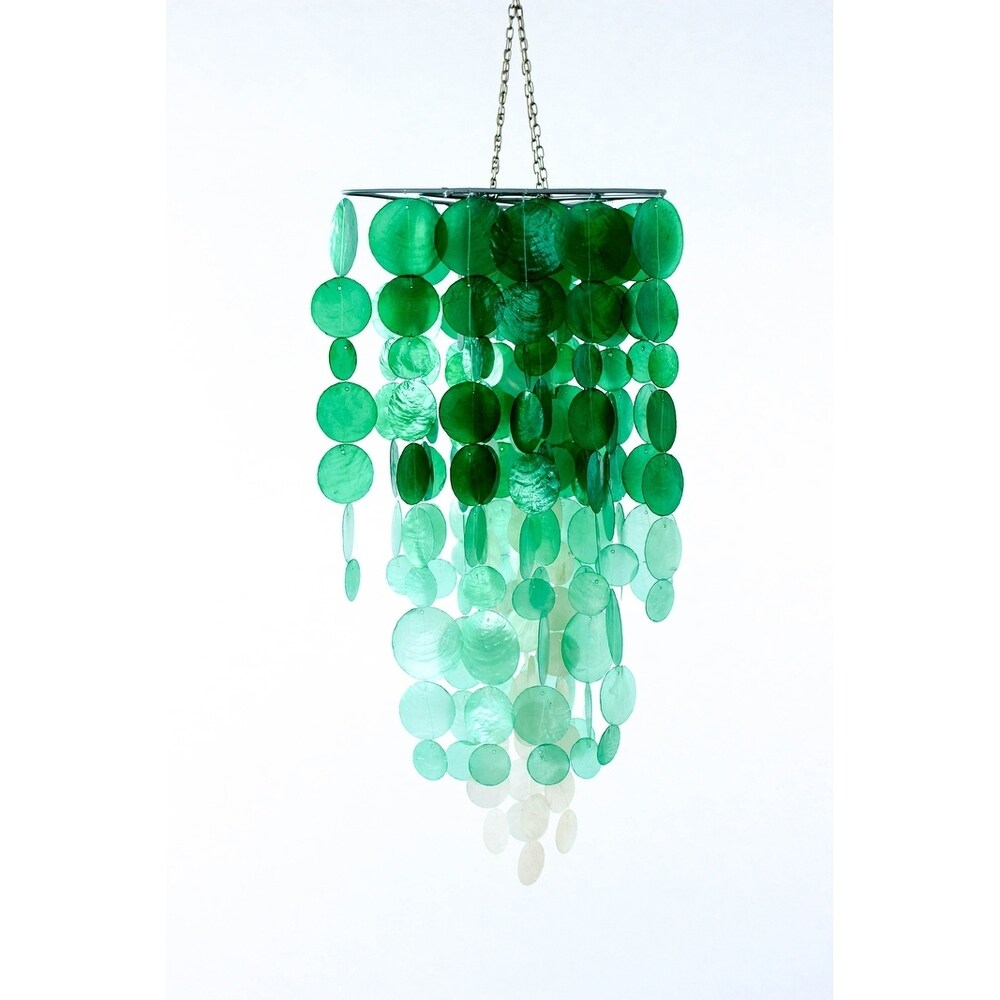 Three Color Capiz Mini Chandelier