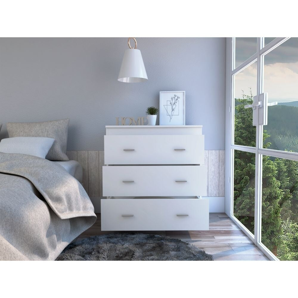 Three Drawer Dresser Superior Top Handles