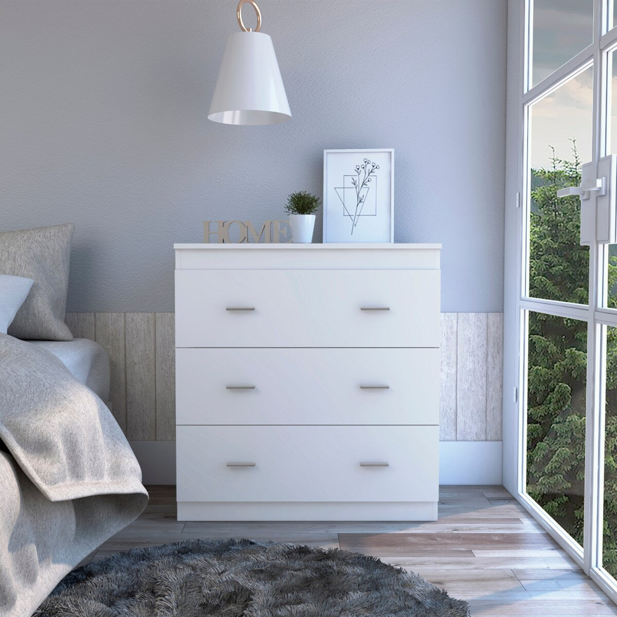 Three Drawer Dresser Superior Top Handles