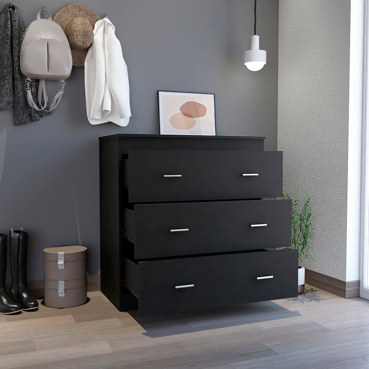Three Drawer Dresser Superior Top Handles