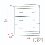 Three Drawer Dresser Superior Top Handles