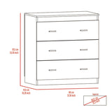 Three Drawer Dresser Superior Top Handles