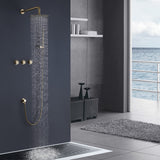 Three Handles Double Functions Complete Shower System With Rough-In Valve