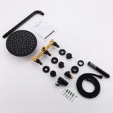 Three Handles Double Functions Complete Shower System With Rough-In Valve