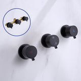 Three Handles Double Functions Complete Shower System With Rough-In Valve