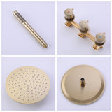 Three Handles Double Functions Complete Shower System With Rough-In Valve