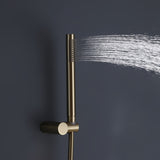 Three Handles Double Functions Complete Shower System With Rough-In Valve