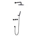 Three Handles Double Functions Complete Shower System With Rough-In Valve